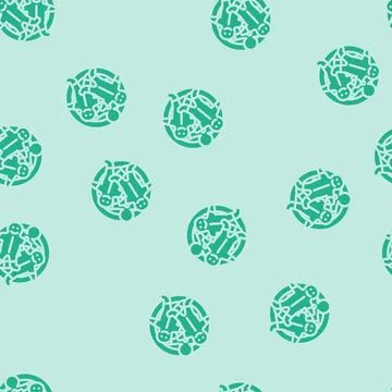 Making gingerbread winter glyph vector seamless pattern Illustrazione stock