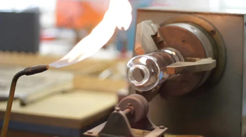 Making a glass bottle - static Stock Footage 37224743