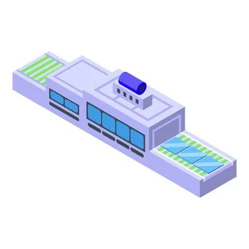 Making glass icon isometric vector. Window factory Illustrazione stock