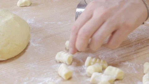 Making Gnocchi di Patate Stock Footage 128294399