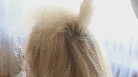Making Hair Style Stock Footage 101645175