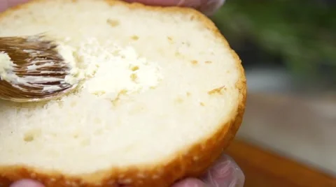 Making of the hamburger in slow motion Stock Footage 67860410