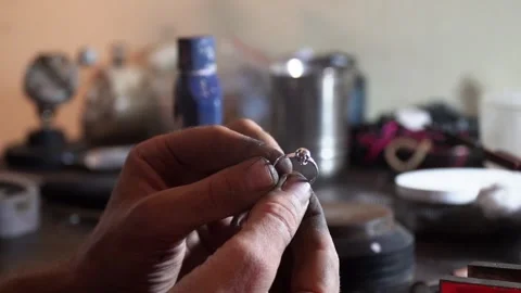 The Making of a Handcrafted Sterling Silver Ring 動画素材 245216693