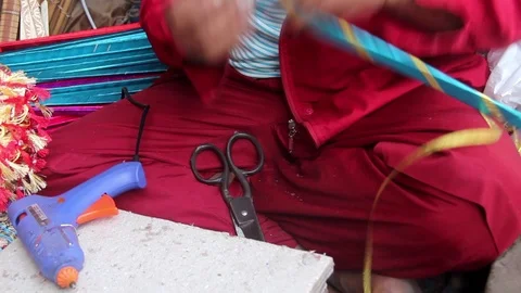 Making Handy Crafts Stock Footage 86613615