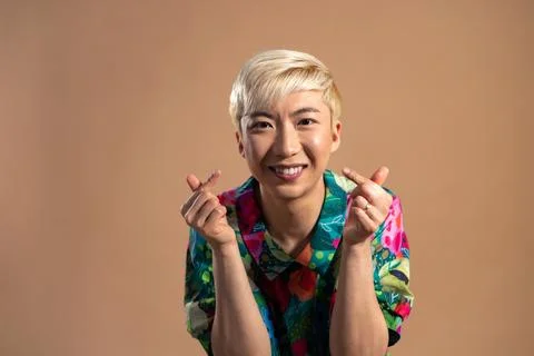 Making Heart Shape Gestures Stock Photos