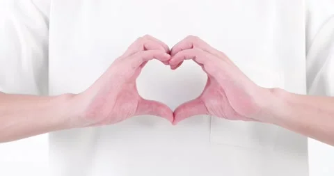 Making Heart Shape With Hands Stock Footage 166483081