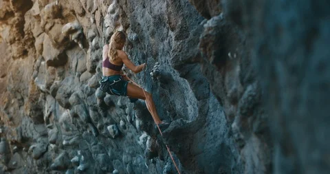 Making her way up Stock Footage 115897222