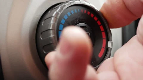 Making higher the temperature in the car interior stove Stock Footage 246032538