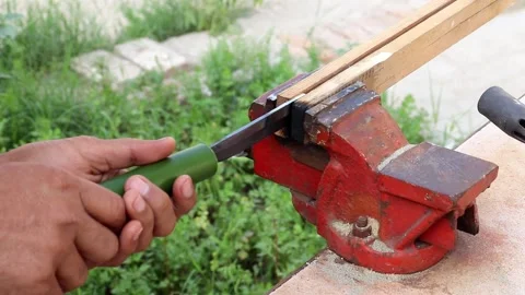 Making hole for the knife Stock Footage 150716493