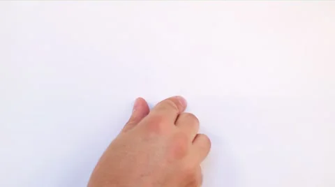 Making hole in the white paper Stock-Footage 7895247