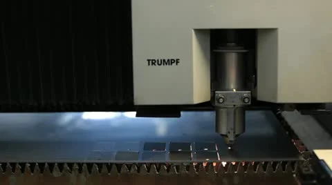 Making holes with a computer engineered robotic laser cutter Video stock 10980470