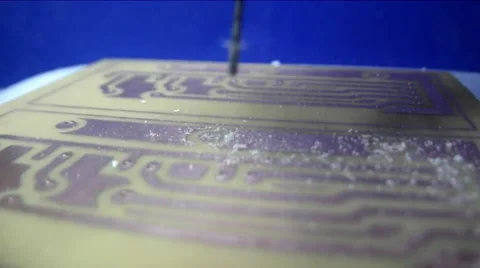 Making hollows in the circuit Video stock 56980379