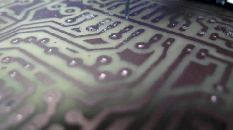 Making hollows for a rinted circuit Vídeo Stock 56980273