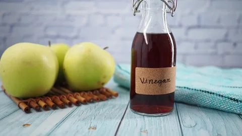 Making homemade apple cider vinegar Stock Footage 345102120