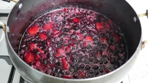 Making homemade jam. Stock Footage 200094896