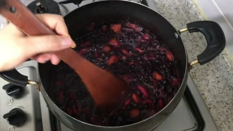 Making homemade jam. Stock Footage 200110945