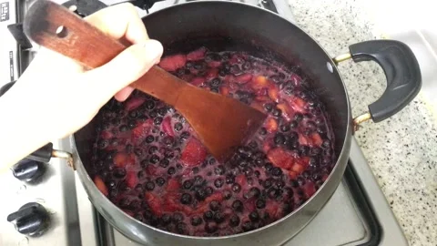 Making homemade jam. Stock Footage 200110950
