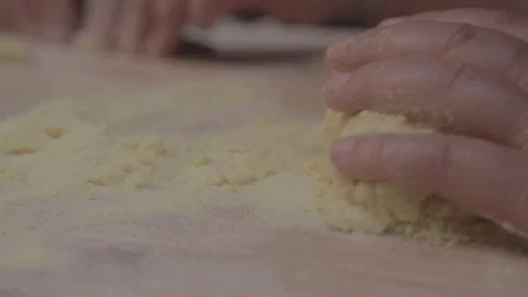 Making homemade pasta with hands  Stock Footage 71818853