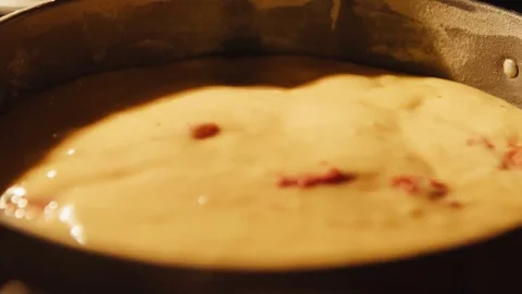 Making homemade pie in oven. Baking cake inside electric oven. Timelapse Video stock 82360096