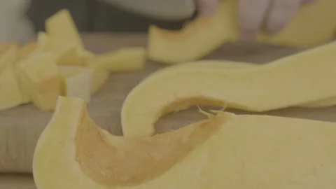 Making a homemade pumpkin pie. Stock Footage 90232697