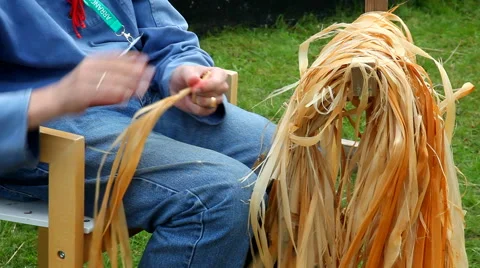 Making a homemade rope Stock-Footage 41754118