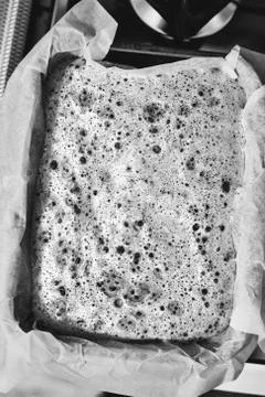 Making honeycomb at home - its messy Stock Photos