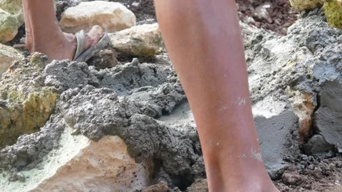 Making a house foundation Stock Footage 312127100