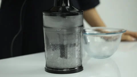 Making ice chips with blender Stock Footage 270230161