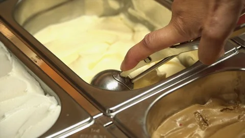 Making ice cream scoop  Stock Footage 93581546