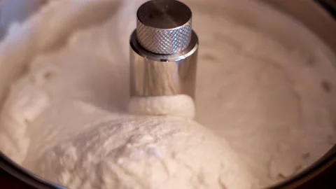 Making ice cream in slow motion Stock Footage 153935790