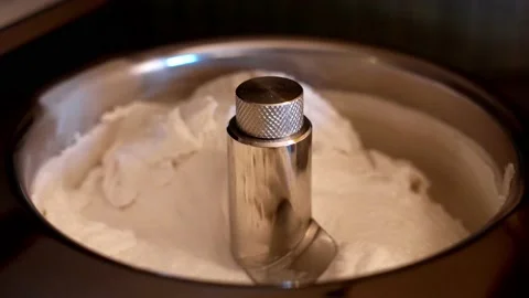 Making ice cream in slow motion Stock Footage 153935868