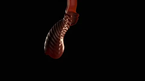 Making ice lolly. Glaze covers the silhouette of the ice cream. Stock Footage 155905395