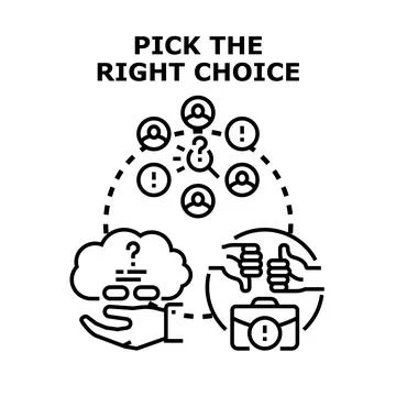 Making important business decisions choosing the right way Illustrazione stock