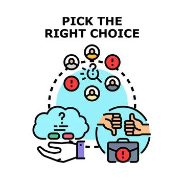 Making important business decisions choosing the right way Stock Illustration