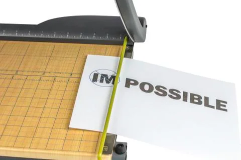 Making impossible possible paper cutter Stock Photos