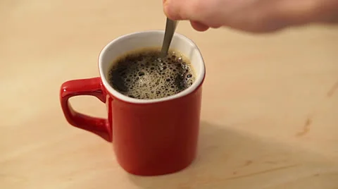 Making instant coffee Stock Footage 22510042