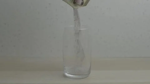 Making instant iced milk coffee Stock Footage 300876447