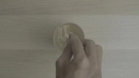 Making instant iced milk coffee Stock Footage 300876734