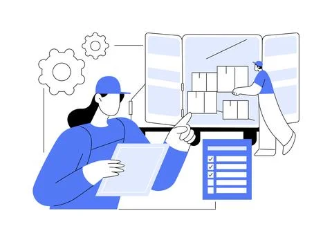 Making inventory isolated cartoon vector illustrations. Ilustración de archivo