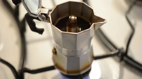 Making Italian Coffee Stock Footage 53871392