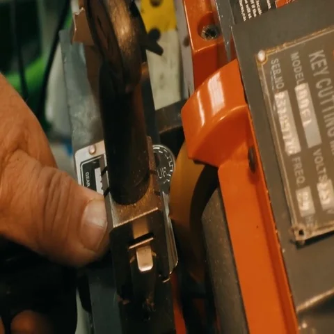 Making key on the machine Stock Footage 69378391