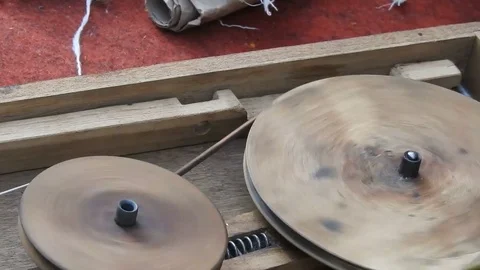 Making Khadi Tread Stock Footage 70770969