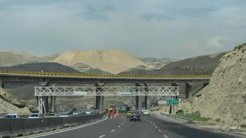 Making large highways in northeast of Tehran Stock Photos