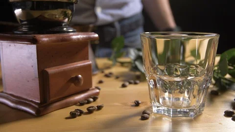 Making latte art coffee Stock Footage 88187223