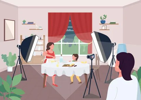 Making lemonade flat color vector illustration Stockillustratie