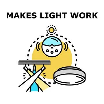 Making light work process with cleaning equipment Ilustração Stock