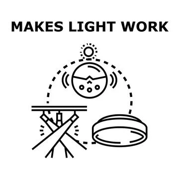 Making light work process with cleaning equipment Ilustração Stock