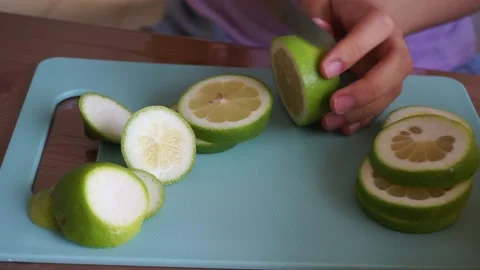 Making lime jam Stock Footage 136472296