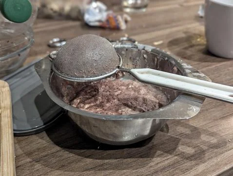 Making Liver Spread With Kitchen Tools. Preparing Meat Spread Using Stainle.. Stock Photos