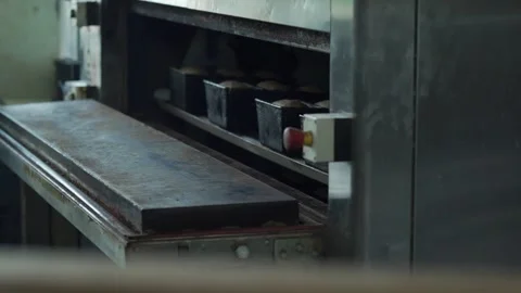 Making a loaf of bread in the bakery. Bread factory production. Bakery factory Stock Footage 130667454